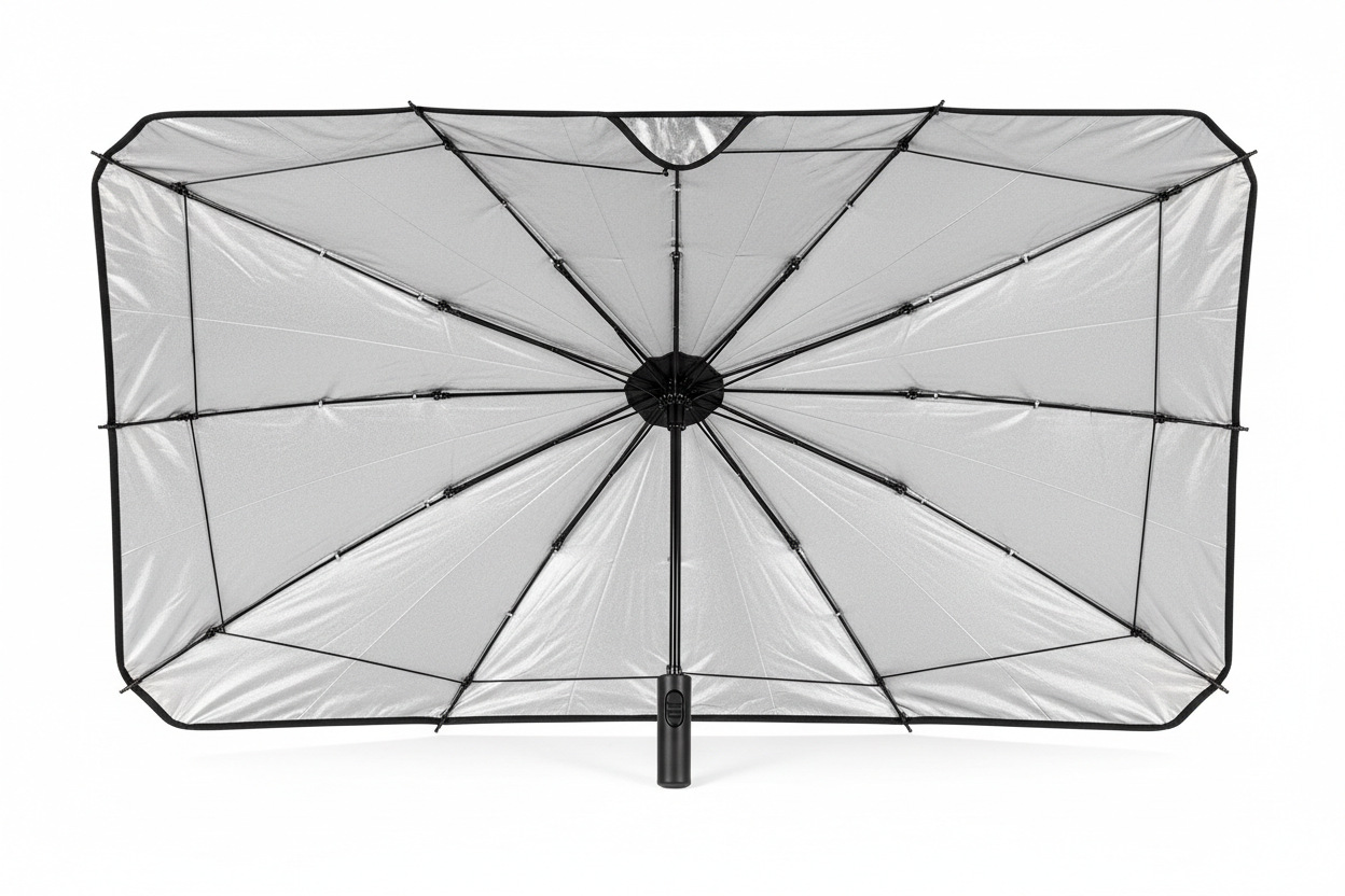 Sun shade front view with handle